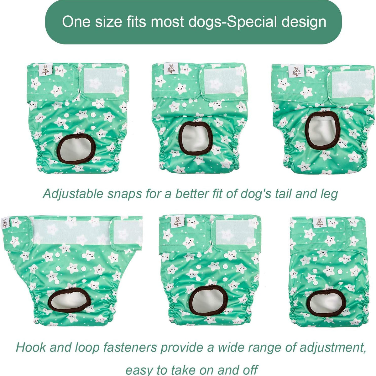Reusable Dog Diapers Female Small Medium Large 3 Pack Washable Doggie Diapers Puppy Period Pants for Doggy Heat Cycle Peeing D29XS