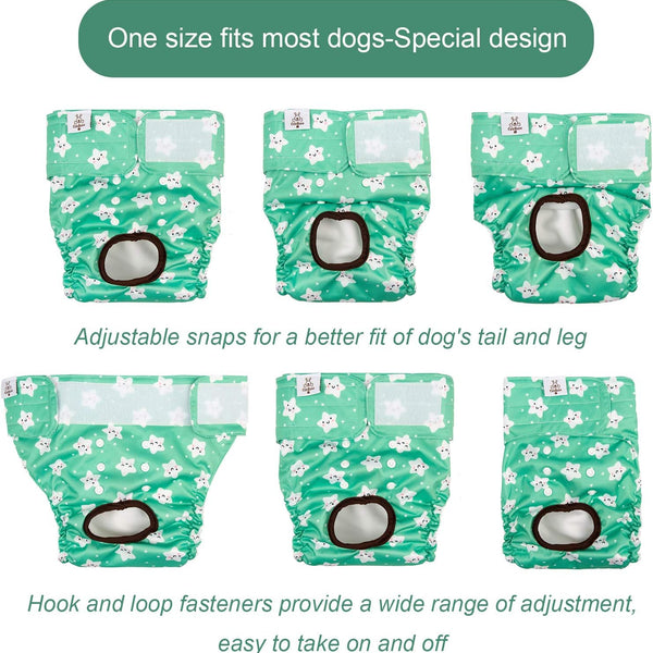 Reusable Dog Diapers Female Small Medium Large 3 Pack Washable Doggie Diapers Puppy Period Pants for Doggy Heat Cycle Peeing D29XS