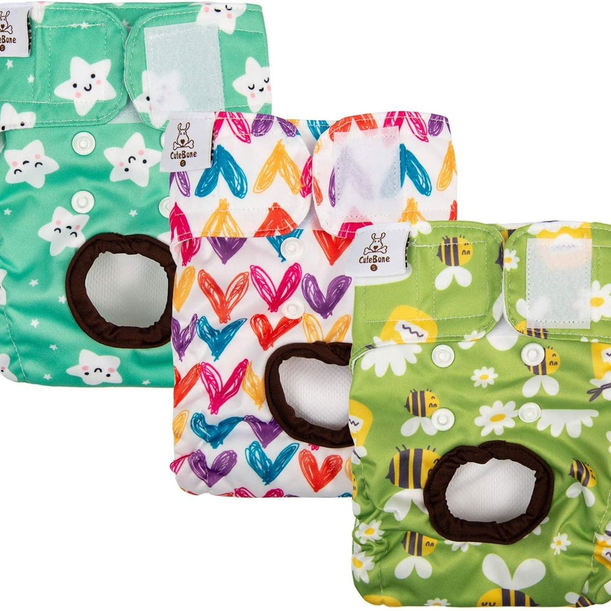 Reusable Dog Diapers Female Small Medium Large 3 Pack Washable Doggie Diapers Puppy Period Pants for Doggy Heat Cycle Peeing D29XS
