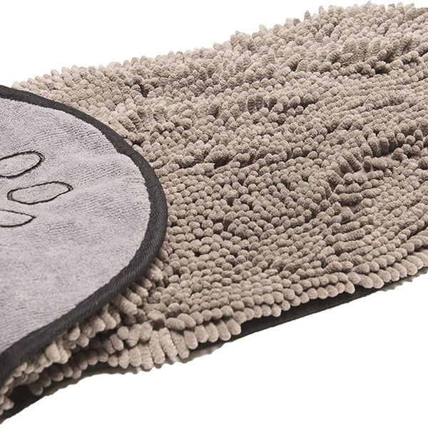 Shammy Dog Towels for Drying Dogs - Heavy Duty Soft Microfiber Bath Towel - Super Absorbent, Quick Drying, & Machine Washable - Must Have Dog & Cat Bathing Supplies | Grey 13X31