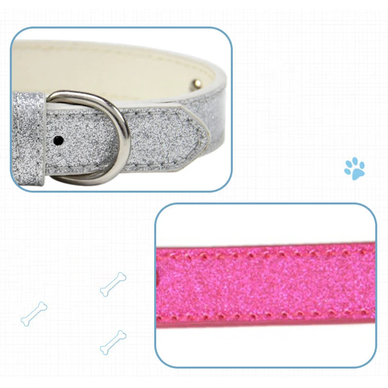Personalized Dog Collar Bling Rhinestone DIY Names Puppy Cat Leather Collars Small Large Dog Necklace Free Name Pet Accessories