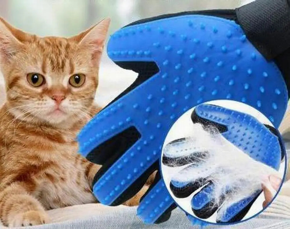 Pet Glove Anti-bite Cat Grooming Gloves dog Bath Clean Massage Hair Remover Brush Cat Hair Deshedding Comb right or left hand