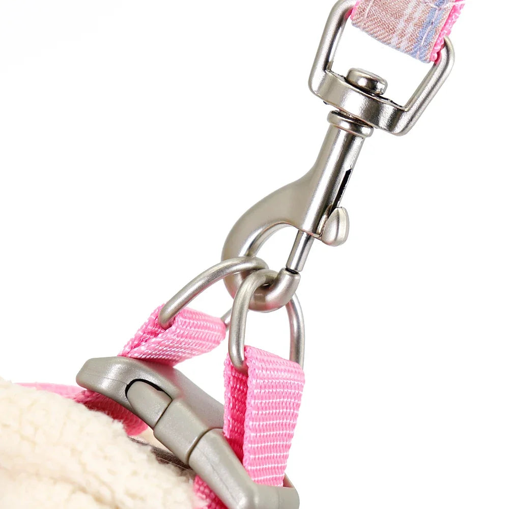 Soft Dog Cat Harness Vest No Pull Padded Pet Chihuahua Puppy Harness Leash Set Adjustable for Small Medium Dogs French Bulldog