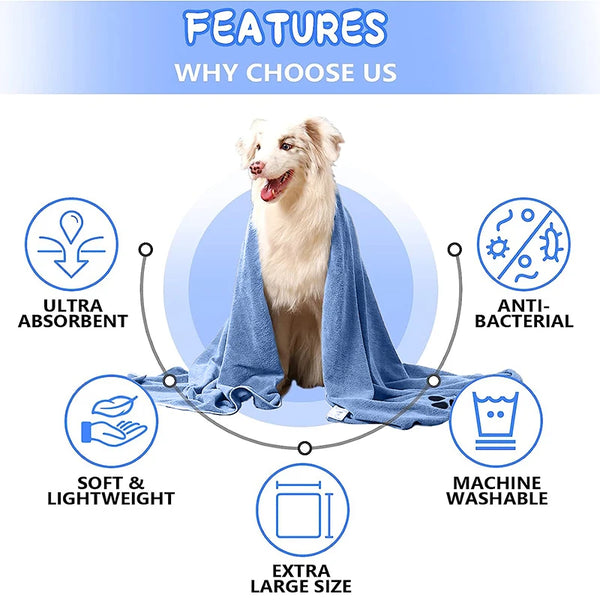 1pcs pet towel Microfiber soft easy to clean water sucking quickly dry Cute pet puppy cleaning products Cat Dog Bathing towels