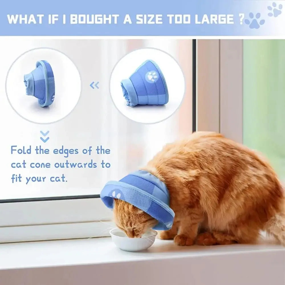 Pet Dog Neck Cone Recovery Collar Cat Elizabethan Adjustable Collar Anti-bite Protective Medical Neck Ring Pet Accessories