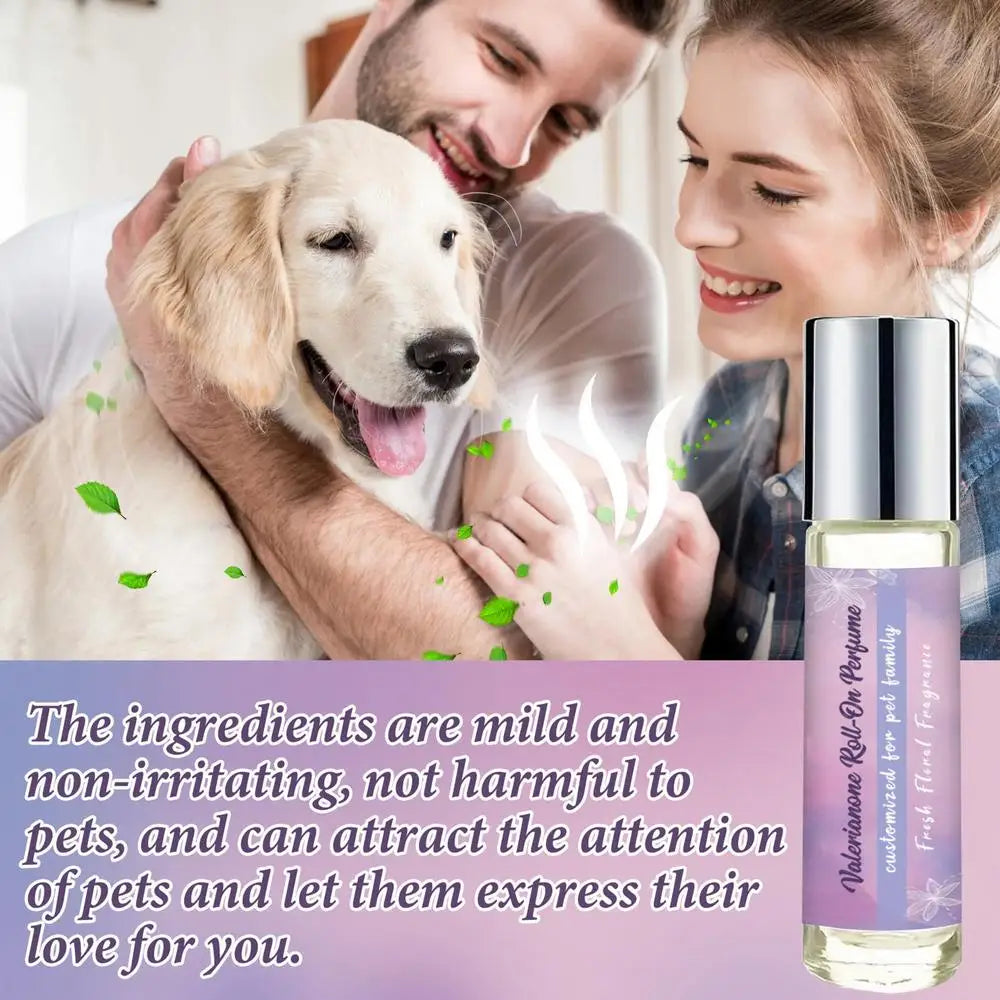 Dog Perfume Fur Conditioner Dog Fragrance Pet Mood And Relieve Dog Anxiety Rolling Beads Design Long-Lasting Clean Pet Calming