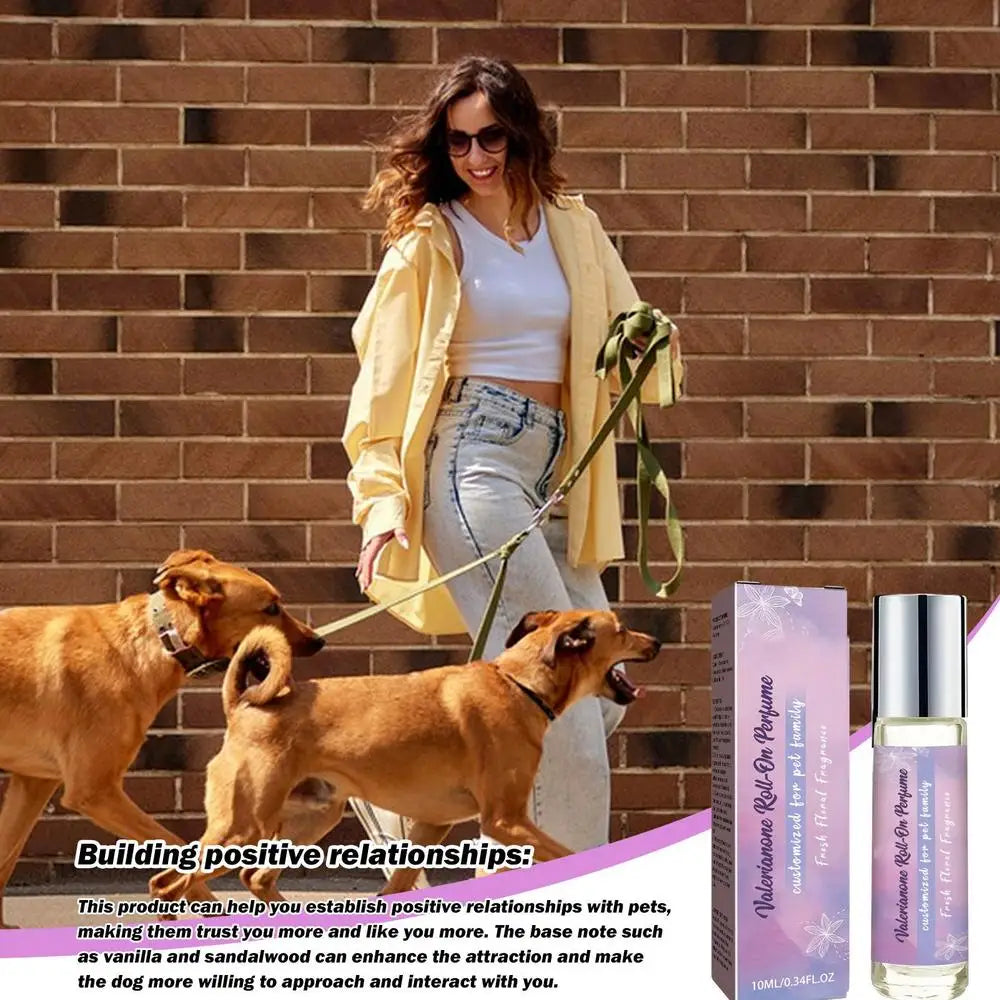 Dog Perfume Fur Conditioner Dog Fragrance Pet Mood And Relieve Dog Anxiety Rolling Beads Design Long-Lasting Clean Pet Calming