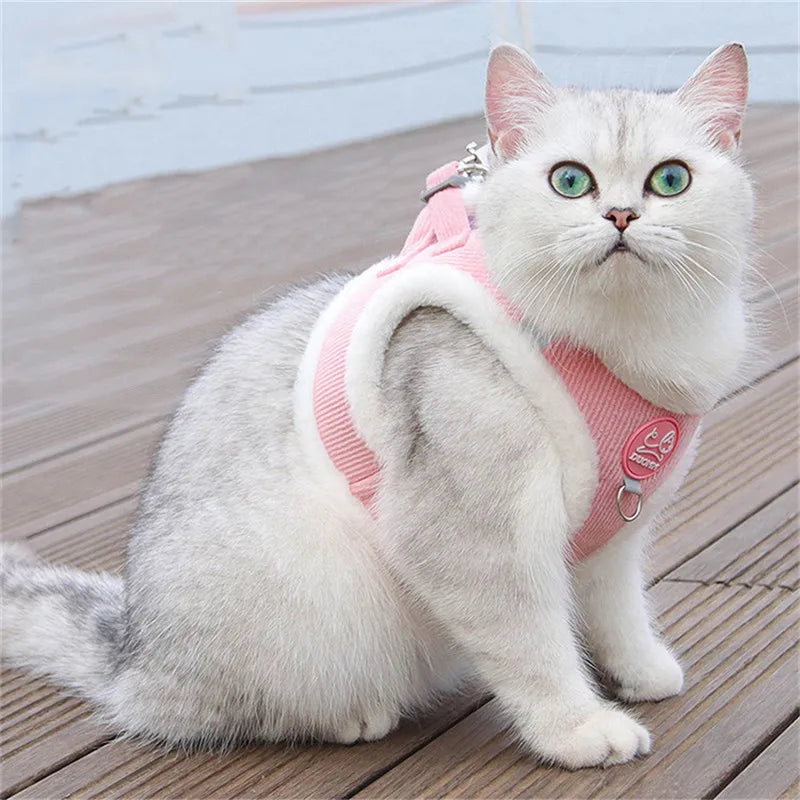 1/Set Puppy Dog Harness For Small Dogs Adjustable Kitten Cat and Leash Collar Accessories