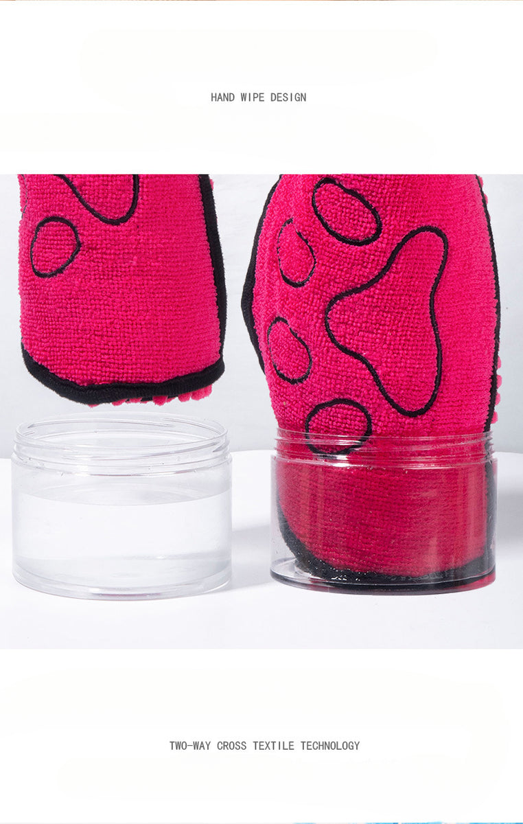 Soft Dog Bath Robe Towel Quick Dry Pet Towel Fiber Absorbent Cat Bath Towel Convenient Pet Cleaning Washcloth Dog Accessories
