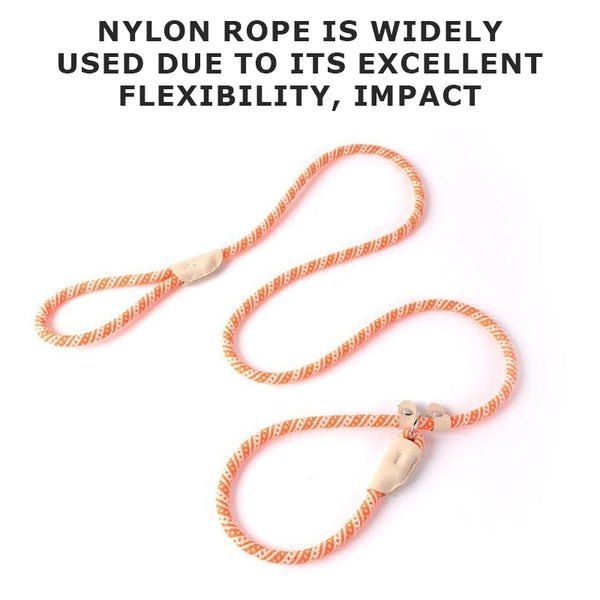 Colorful P Chain Dog Leash Adjustable Nylon Dogs Leashs for Small Medium Big Dogs Pinch Collars Leash Two-in-one Dog Accessories