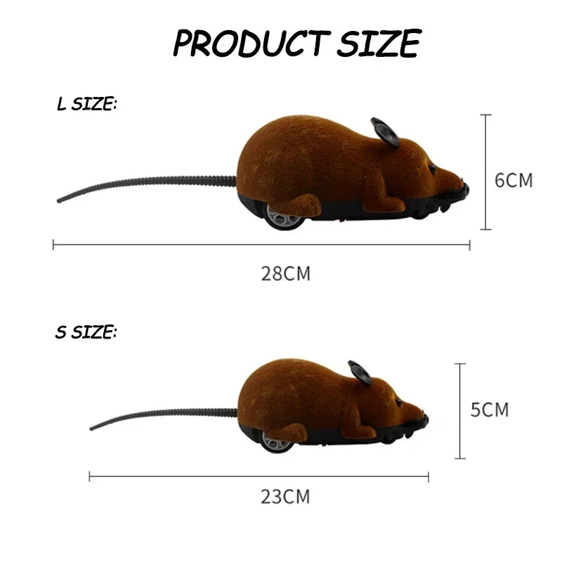 Rat Funny Cat Toy with Remote Control Funny Pet Cat Toy Wireless Controlled Toy Rat Interactive Toys Cat Teaser Toy Pet Supplies
