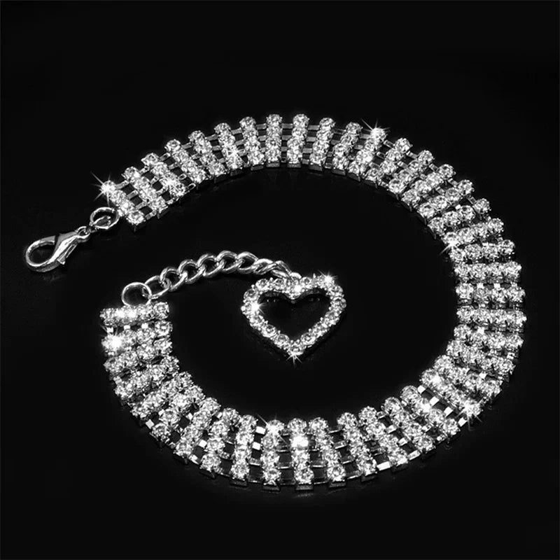 Dog Collars Bling Rhinestone Pet Crystal Diamond Collar For Dogs Cats Leashes Necklace Dog Accessories Pet Supplies