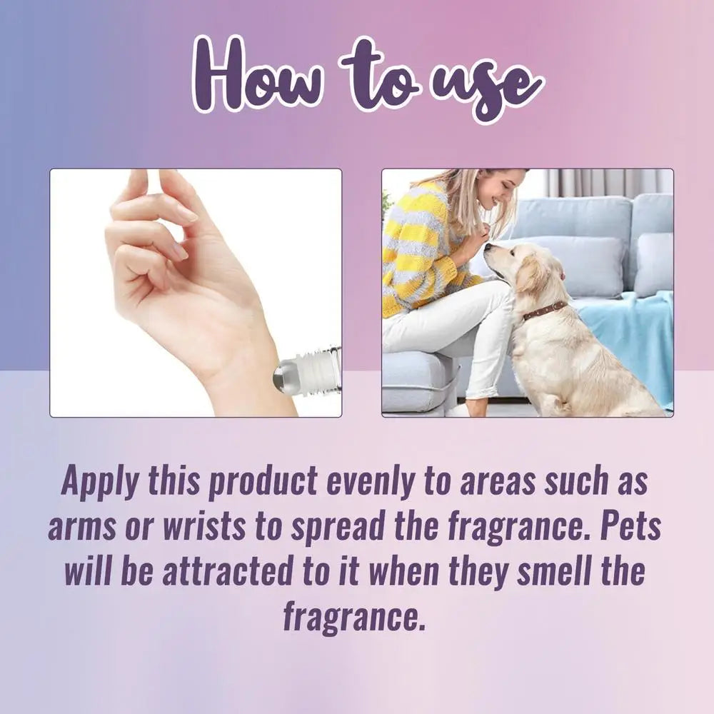 Dog Perfume Fur Conditioner Dog Fragrance Pet Mood And Relieve Dog Anxiety Rolling Beads Design Long-Lasting Clean Pet Calming