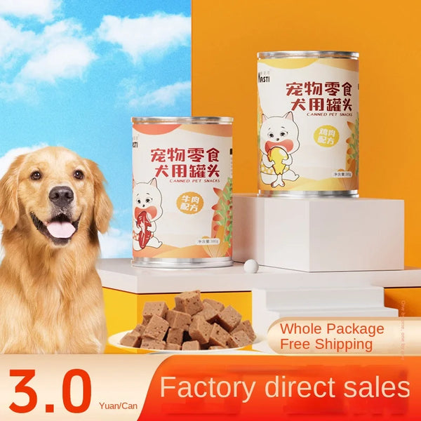 Dog Canned Food 380g Nutritious and Healthy Mixed Rice Wet Grain Beef and Chicken Flavored Snacks for Puppies Whole Box