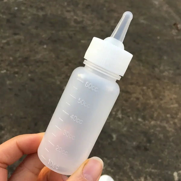 60ml Pet Nursing Milk Bottle Kits Nursing Bottle Mini Nipple Cat Feeding Bottle for Newborn Small Animal Kittens Puppies Rabbits