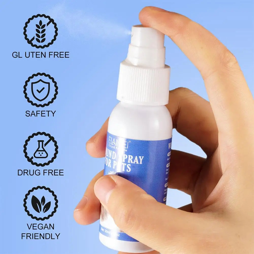 Pets Cats Dogs Prevent Infection Stop Bleeding Minor Skin Wounds Scalds Burns Scratches Topical Use Wound Care Spray