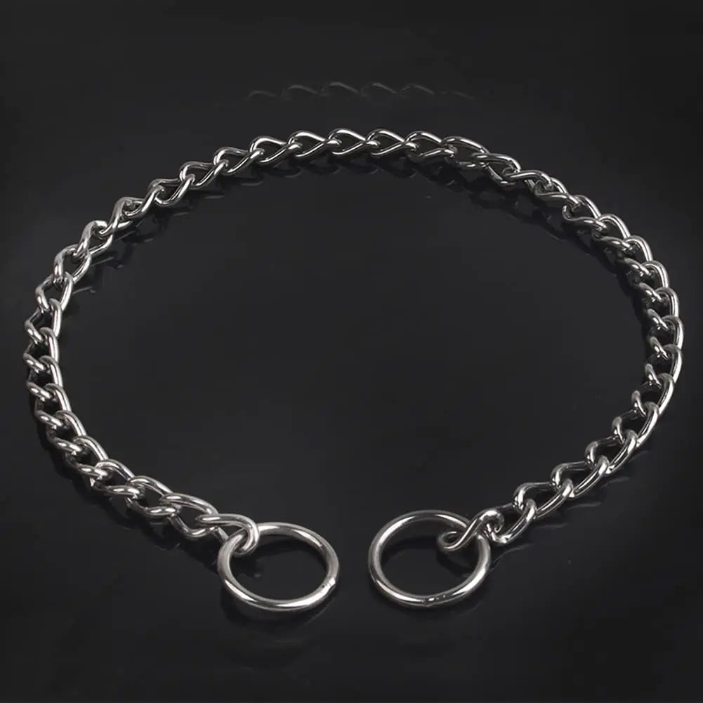Pet Dog Chain Training Collar Adjustable Stainless Steel Choke Collar Pet Accessories 21.6in Dog Supplies