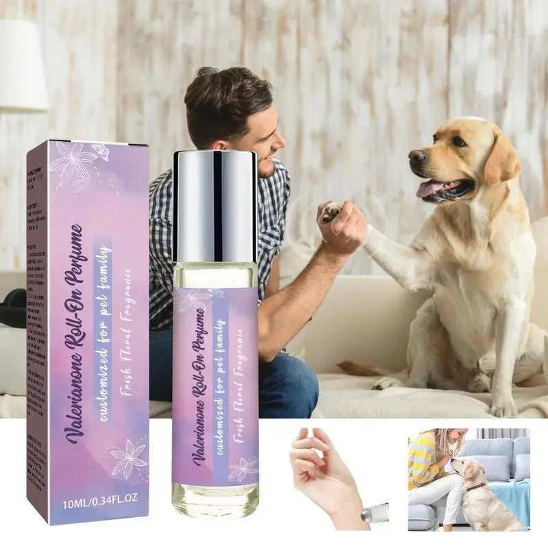 Dog Perfume Fur Conditioner Dog Fragrance Pet Mood And Relieve Dog Anxiety Rolling Beads Design Long-Lasting Clean Pet Calming