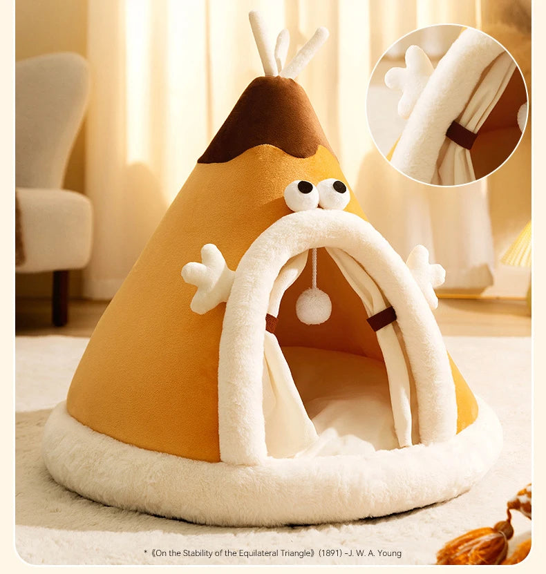 Dog Nest Warm Dog Bed Four Seasons Universal House Type Triangle Tent Closed Cat Nest Dog House Cat Mat Dog Mattress Cat Bed