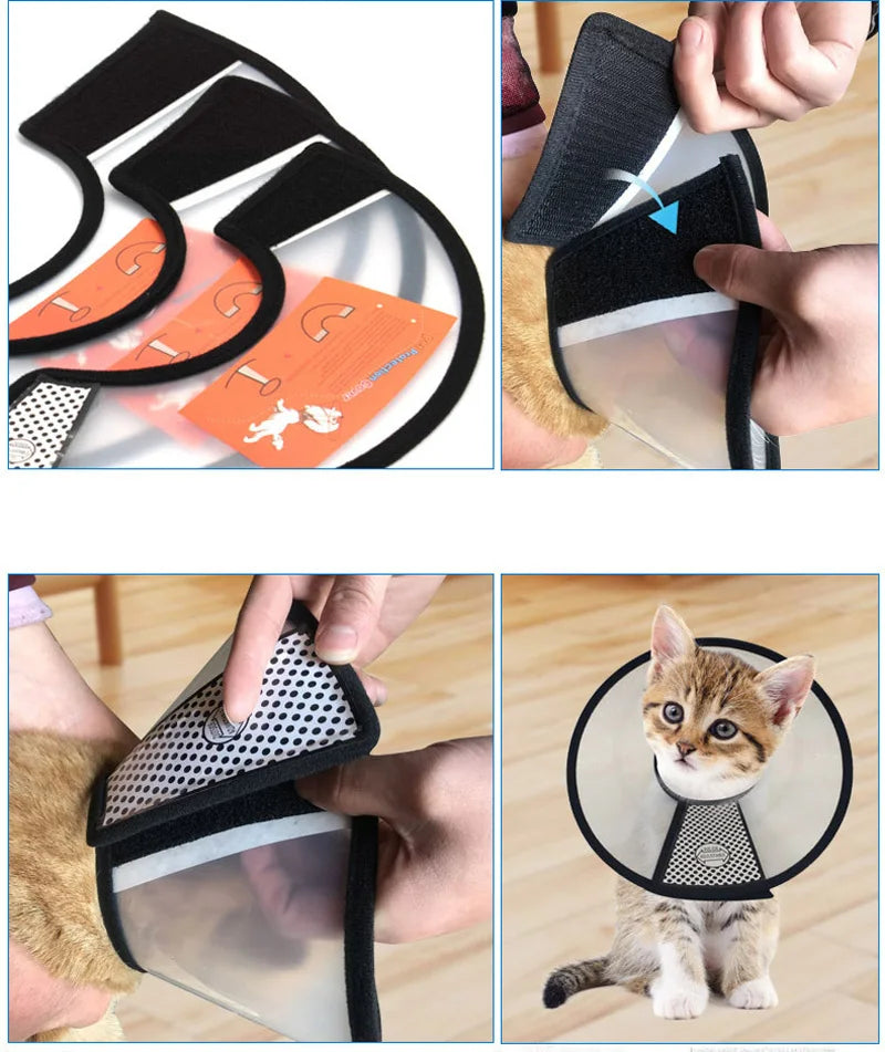 Pet Protective Collar For Small Large Dogs Anti Bite Grasping Licking Collar Puppy Cat Recovery Cone Ring Pets Care Accessories