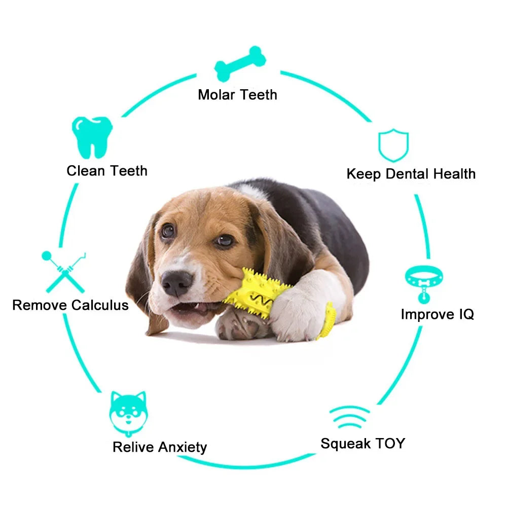 New Product Dog Molar Toothbrush Dog Molar Tooth Stick Puppy Dental Care Durable Dog Chew Toy Elasticity Soft Pet Tooth Cleaning