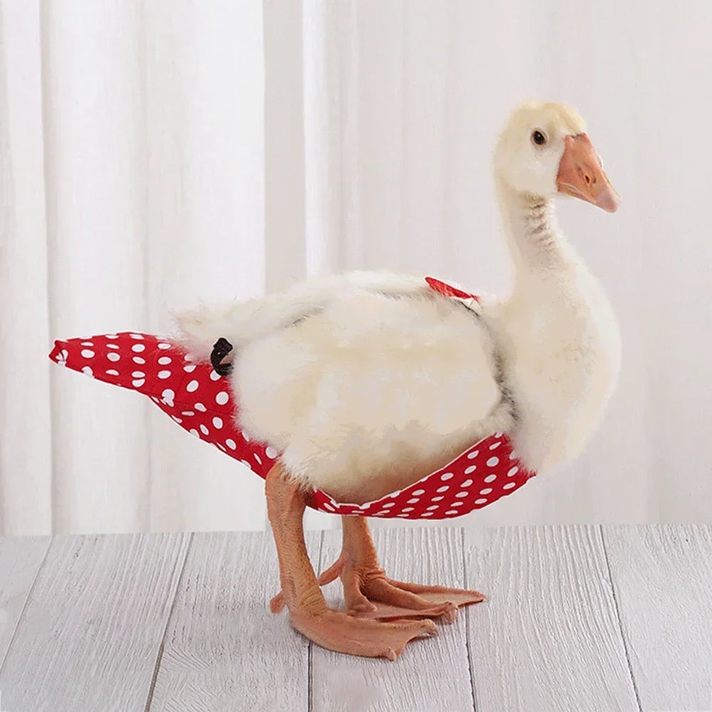Reusable S/M/L Farm Pet Goose Diaper Hen Chicken Duck Poultry Diaper Cloth Washable Costume Diaper with Bow Knot Goose Supplies
