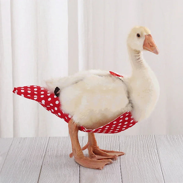 Reusable S/M/L Farm Pet Goose Diaper Hen Chicken Duck Poultry Diaper Cloth Washable Costume Diaper with Bow Knot Goose Supplies