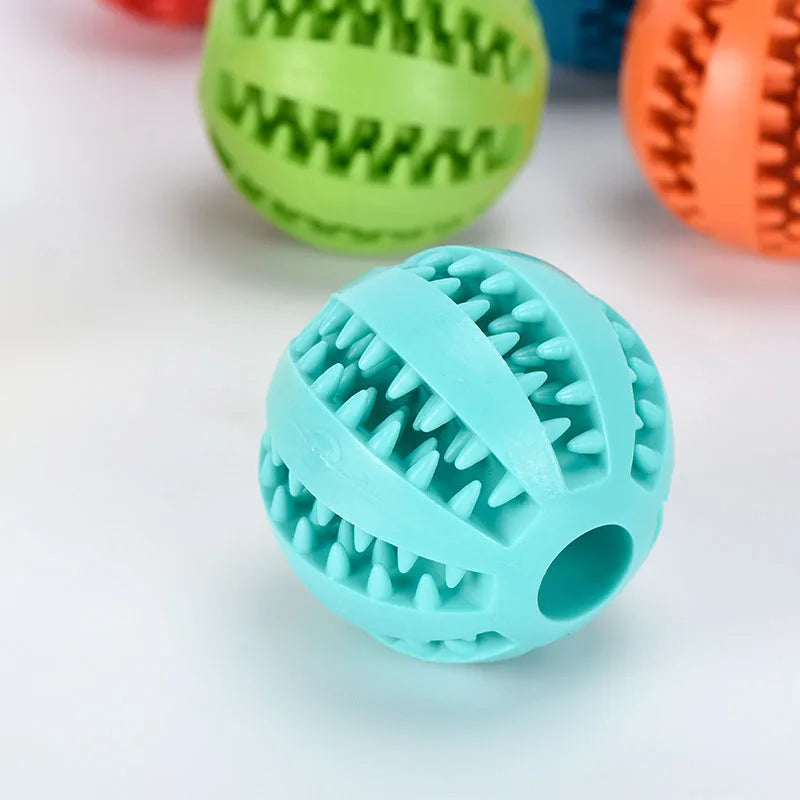 Dog Toy Ball Interactive Rubber Balls Puppy Chewing Toys Pet Tooth Cleaning Ball Cats Pets Food Treat Feeder Silicone Balls Toy