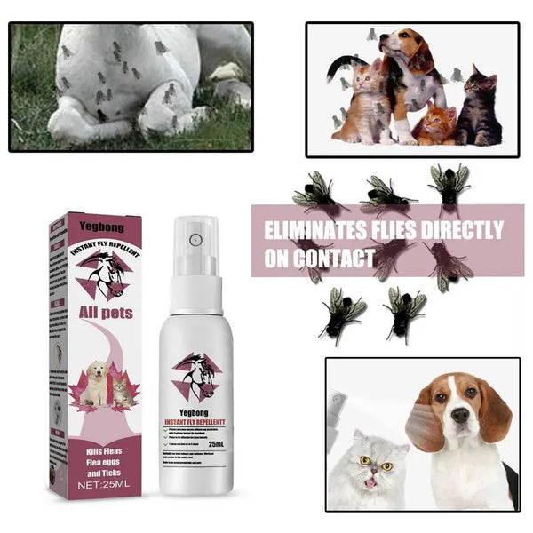 25ml Pet Insect Repellent Spray Drive Away Lice Fleas Ticks Steriliza-tion Relieve Skin Itching Suitable For Deworming Dogs Cats