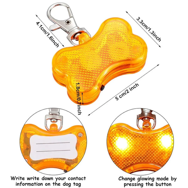 Night Glow Pendant for Dogs Safety Pet Luminous Bright Decor Dogs Spotlight Light Waterproof Running Lights Dog Accessories