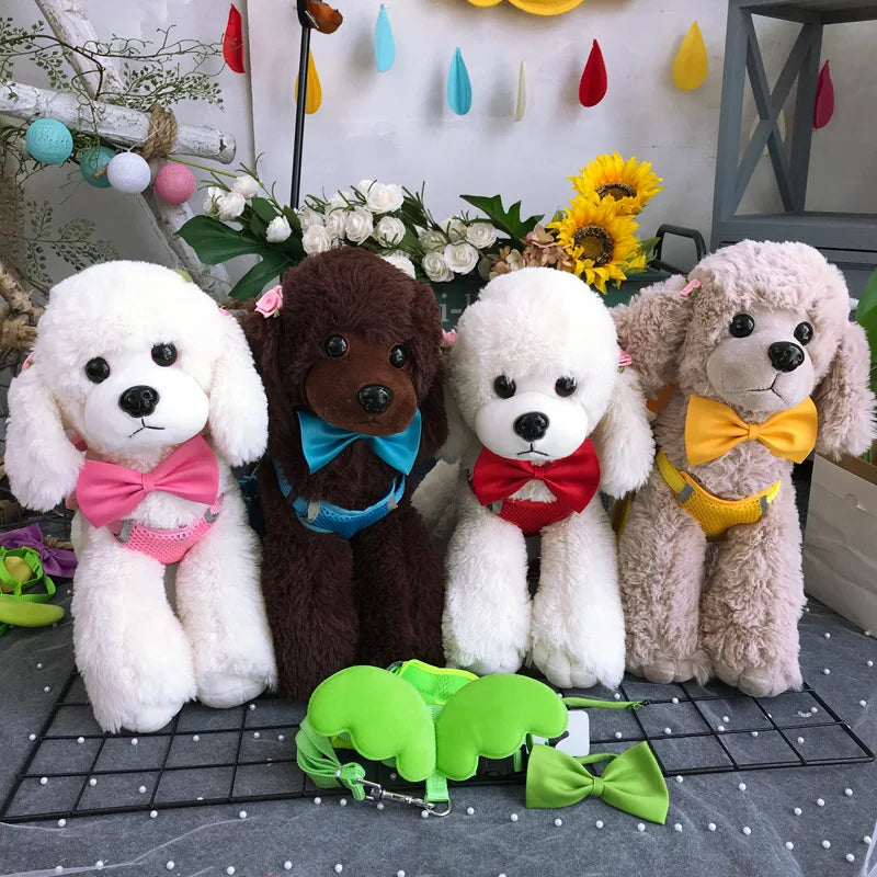 Dog Traction Rope Angel Pet Wing Small Pet Dog cat Rabbit Chest Set Cute Collar Safety Belt Adjustable Outdoor Walk Leash Rope