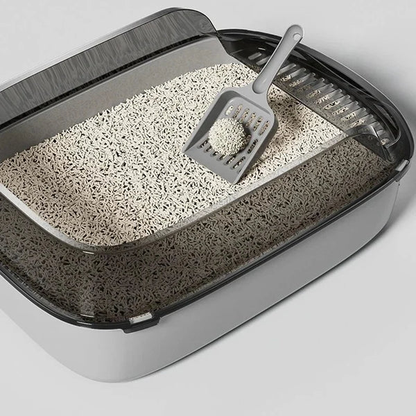 New Premium, Luxurious High-Quality Large Spacious Plastic Cat Litter Box with Anti-Splash Design for Open Cats Toilet. High Cap