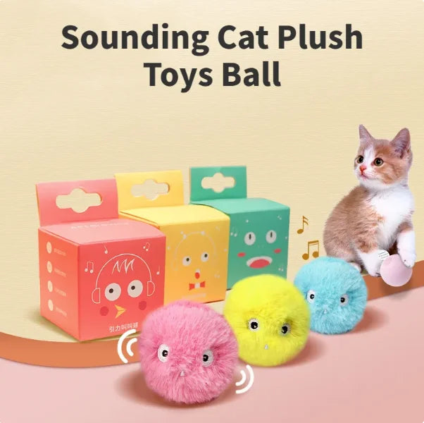 Smart Cat Toys Rolling Ball Pet Cat Owner Interactive Toys Automatic Bouncing Ball USB Self Hi Teasing Kittens Jumping Ball