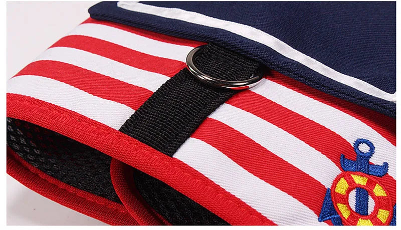 Pet Dog Clothes Soft Navy Style Leash Set For Teddy Pomeranian Chihuahua Dog Supplies Collar Cat Pet Dog Chest Strap Leash
