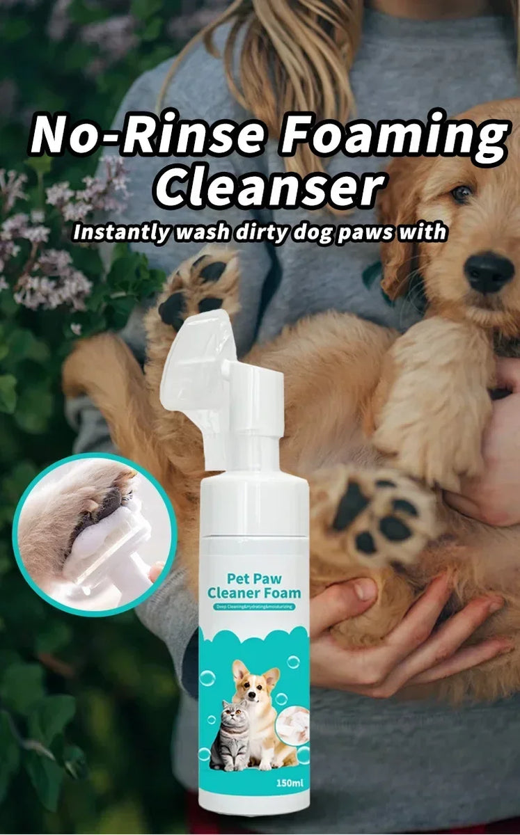 150 Ml Pet Dog Paw Cleaning Foam Convenient Cat and Dog Foot Cleaning Detergent Pet Care Easy Cleaning Pet Supplies