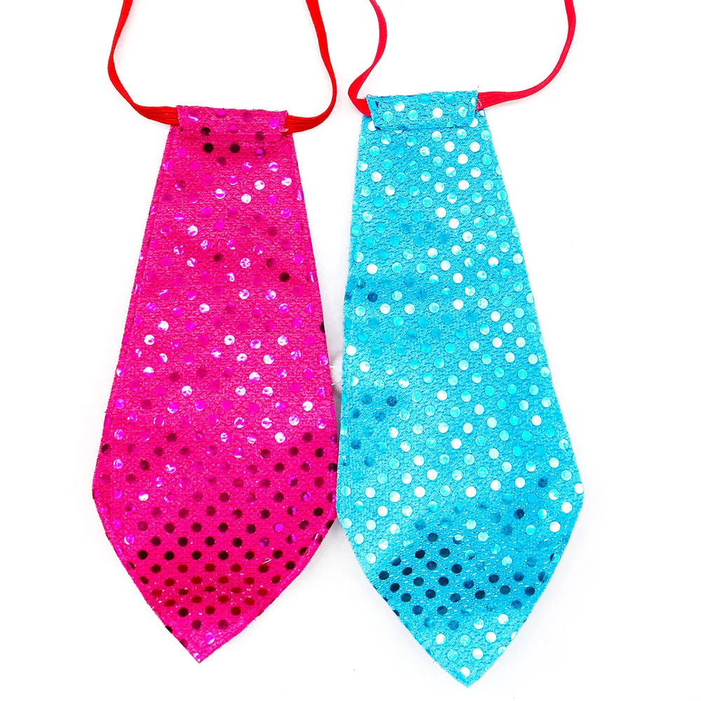 20pcs Shining Christmas Dog Neckties Elastic Band Small-Middle Dog  Bowties Tie For Dog Chrismas Ties Pet Grooming Accessories