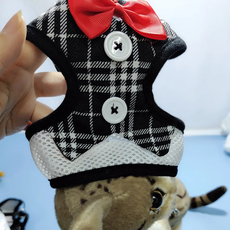 Elegant Bow Dog Collars Necktie Traction Rope Christmas Pet Harness for Small Medium Dogs Cat Chest Strap Dog Accessories Gifts