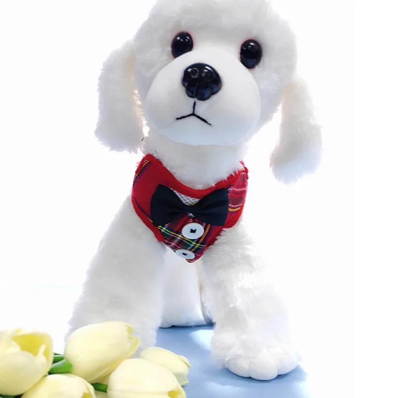 Elegant Bow Dog Collars Necktie Traction Rope Christmas Pet Harness for Small Medium Dogs Cat Chest Strap Dog Accessories Gifts