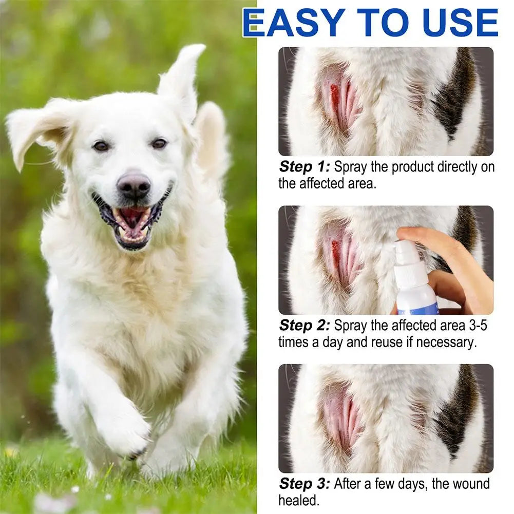 Pets Cats Dogs Prevent Infection Stop Bleeding Minor Skin Wounds Scalds Burns Scratches Topical Use Wound Care Spray