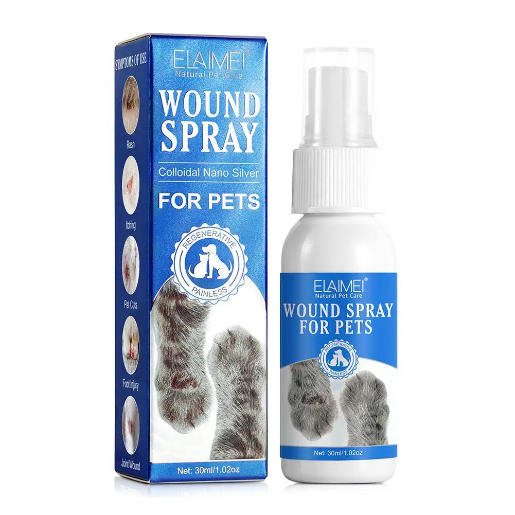 Pets Cats Dogs Prevent Infection Stop Bleeding Minor Skin Wounds Scalds Burns Scratches Topical Use Wound Care Spray