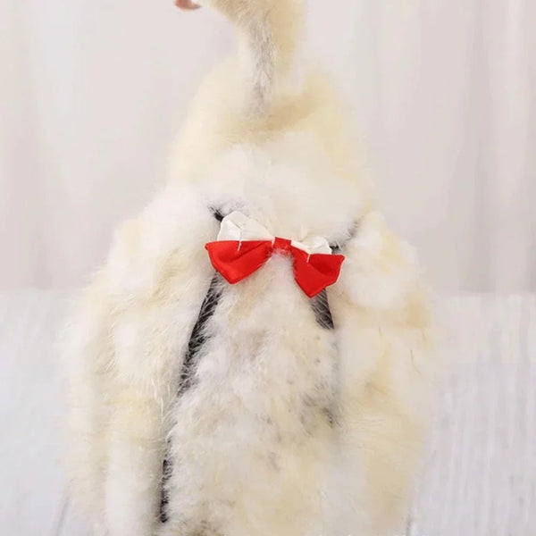 Reusable S/M/L Farm Pet Goose Diaper Hen Chicken Duck Poultry Diaper Cloth Washable Costume Diaper with Bow Knot Goose Supplies