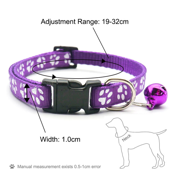 12Pcs Cat Dog Reflective Patch Collar Leash Puppy Chain Belt Identify Adjustable For Breeds Kitty Accessories Prevent Loss