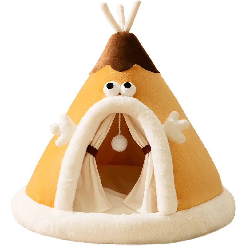 Dog Nest Warm Dog Bed Four Seasons Universal House Type Triangle Tent Closed Cat Nest Dog House Cat Mat Dog Mattress Cat Bed