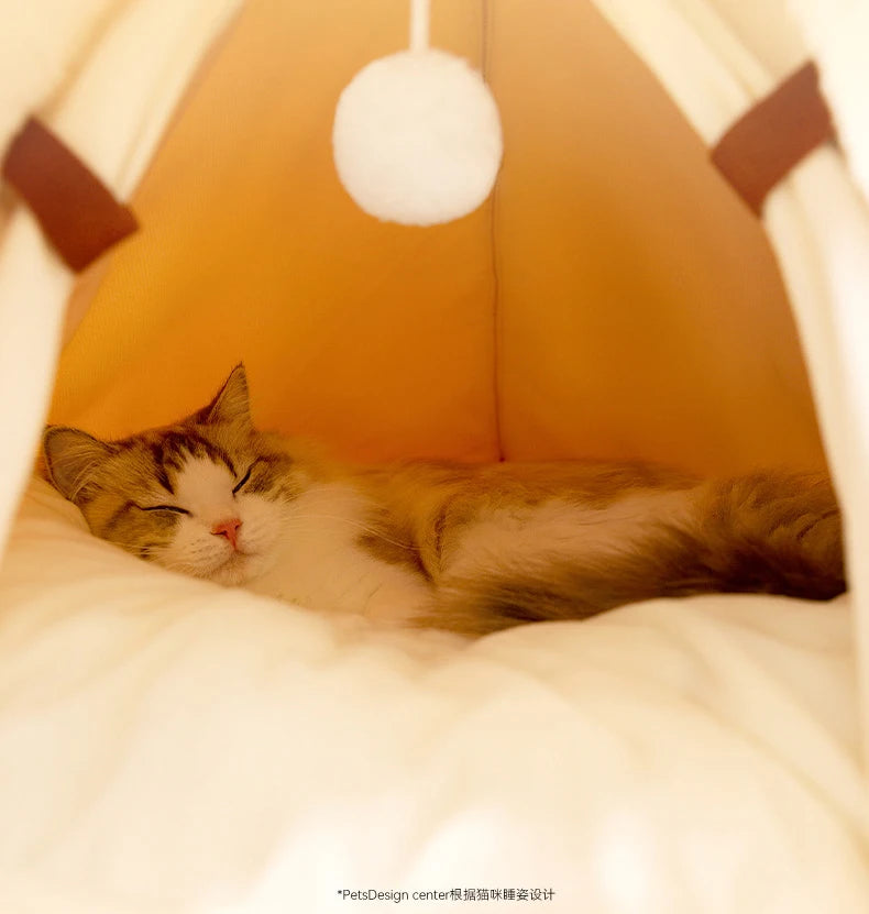 Dog Nest Warm Dog Bed Four Seasons Universal House Type Triangle Tent Closed Cat Nest Dog House Cat Mat Dog Mattress Cat Bed