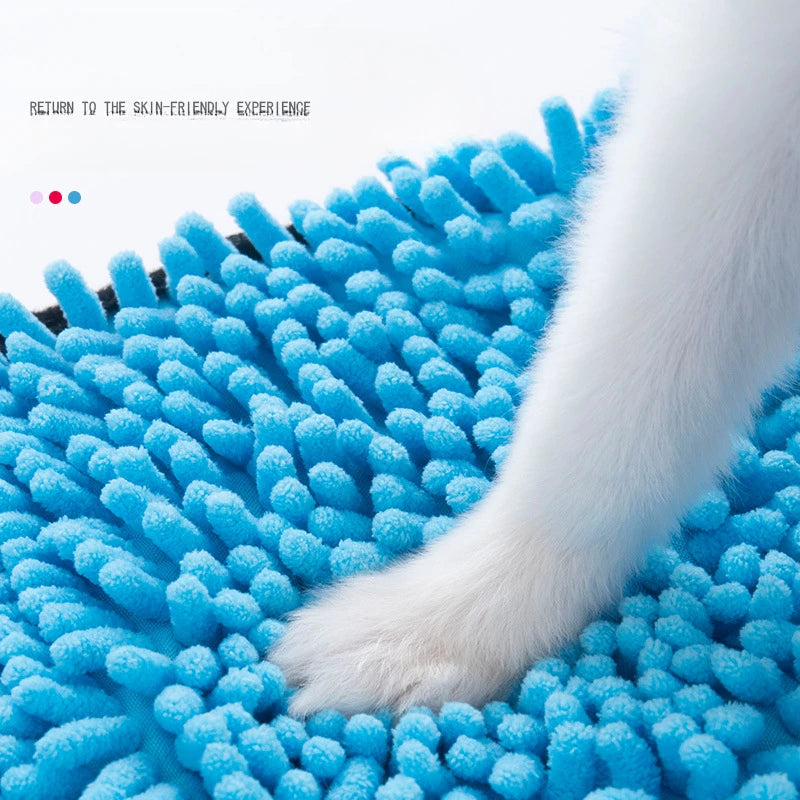 Soft Dog Bath Robe Towel Quick Dry Pet Towel Fiber Absorbent Cat Bath Towel Convenient Pet Cleaning Washcloth Dog Accessories