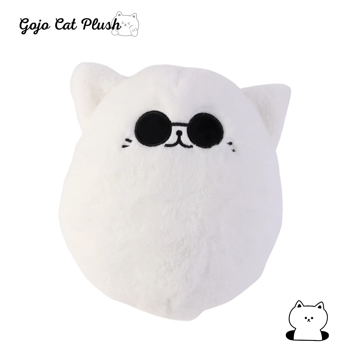 40cm Soft Gojo Cat Plush Pillow Hot Anime Sunglasses White Cat Plushies Toys Stuffed Animals Doll Home Decor Kids Birthday Gift