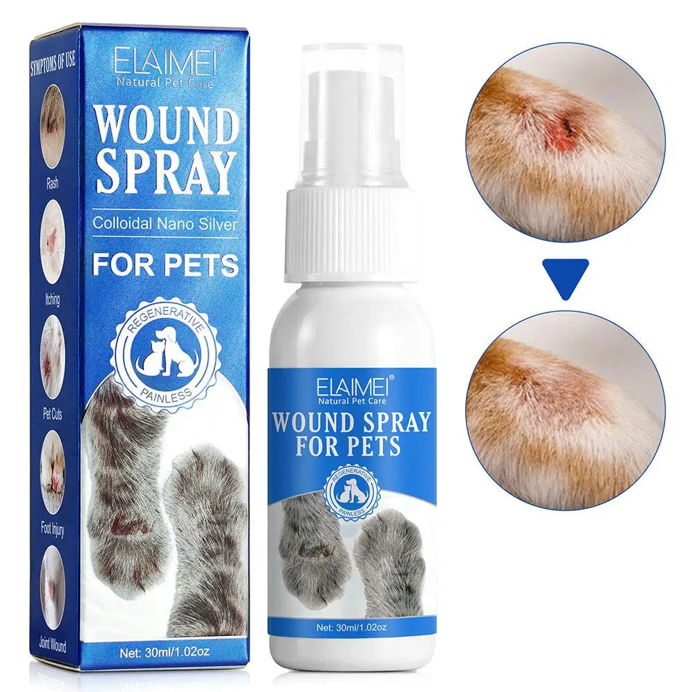 Pets Cats Dogs Prevent Infection Stop Bleeding Minor Skin Wounds Scalds Burns Scratches Topical Use Wound Care Spray