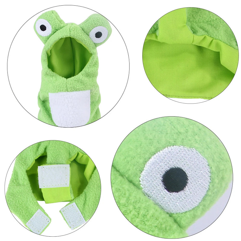 Funny Frog Shape Bird Clothes Medium Large Pet Birds Flight Suit Parrot Cockatiel Pigeons Green Cheek Conure Parakeet Clothing