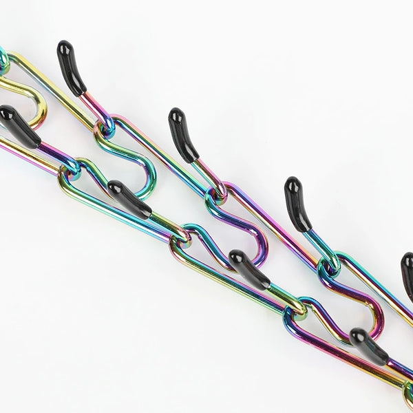 Stainless Steel Colorful Comfort Rubber Tips Adjustable Stainless Steel Dog Training Prong Pinch Collars