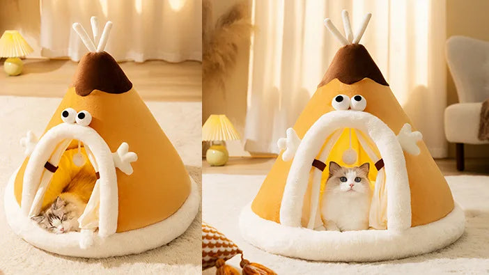 Dog Nest Warm Dog Bed Four Seasons Universal House Type Triangle Tent Closed Cat Nest Dog House Cat Mat Dog Mattress Cat Bed